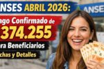 ANSES Abril 2026: Pago Confirmado de $374.255 para Beneficiarios – Fechas y Detalles