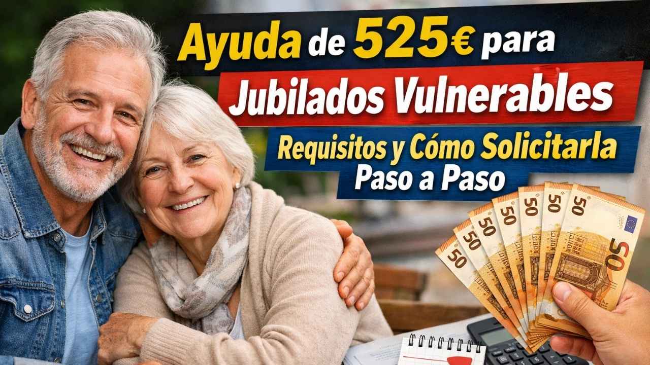 Ayuda de 525€ para Jubilados Vulnerables: Requisitos y Cómo Solicitarla Paso a Paso