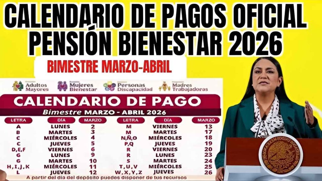 Depósitos Pensión Bienestar abril 2026: $6,000 confirmados, quién cobra y cómo registrarse