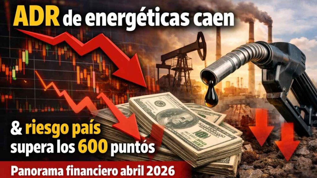 ADR de energéticas caen y riesgo país supera los 600 puntos: panorama financiero abril 2026