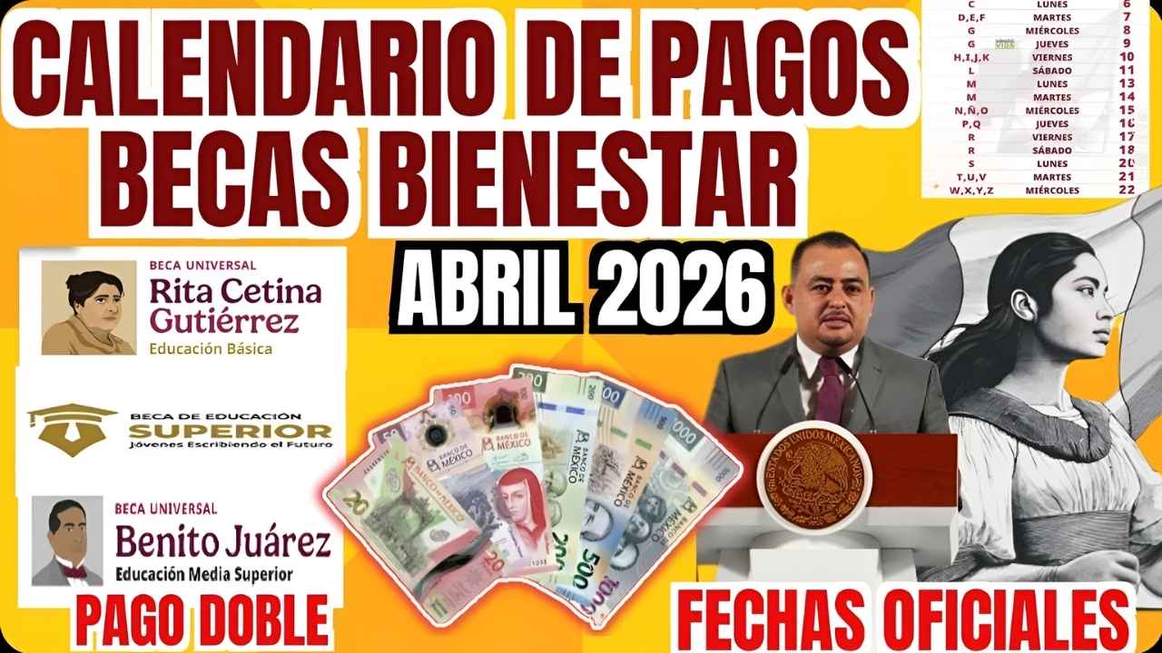 Becas Benito Juárez abril 2026: $1,920 para estudiantes, pasos de inscripción y calendario oficial de pagos