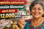 Depósito adelantado Pensión Bienestar abril 2026: $12,000 pesos, quién lo recibe y cómo cobrarlo