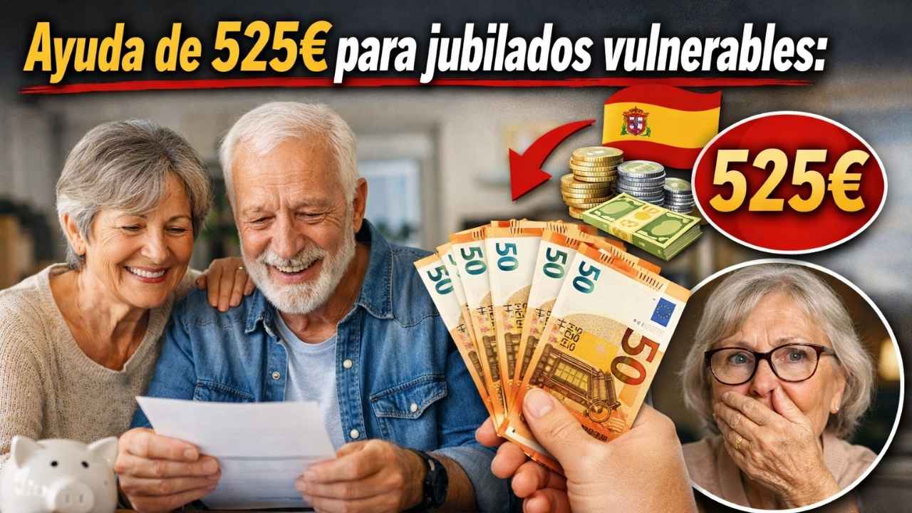 Ayuda de 525€ para jubilados vulnerables: requisitos y cómo solicitarla paso a paso