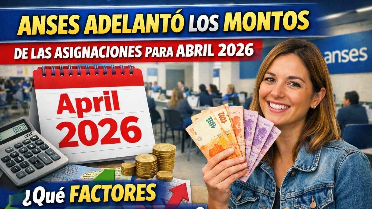 ANSES adelantó los montos de las asignaciones para abril 2026 y explicó qué factores determinan el cobro mensual