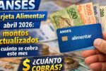 ANSES Tarjeta Alimentar abril 2026: montos actualizados y cuánto se cobra este mes
