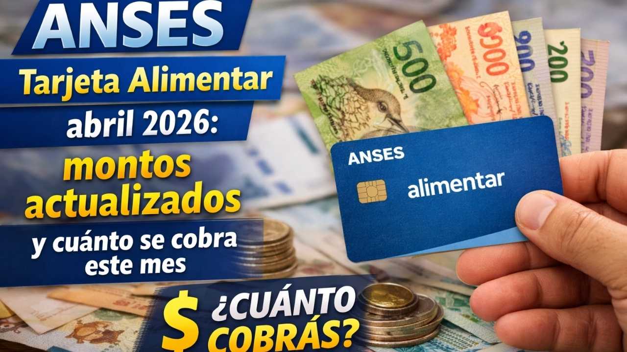 ANSES Tarjeta Alimentar abril 2026: montos actualizados y cuánto se cobra este mes