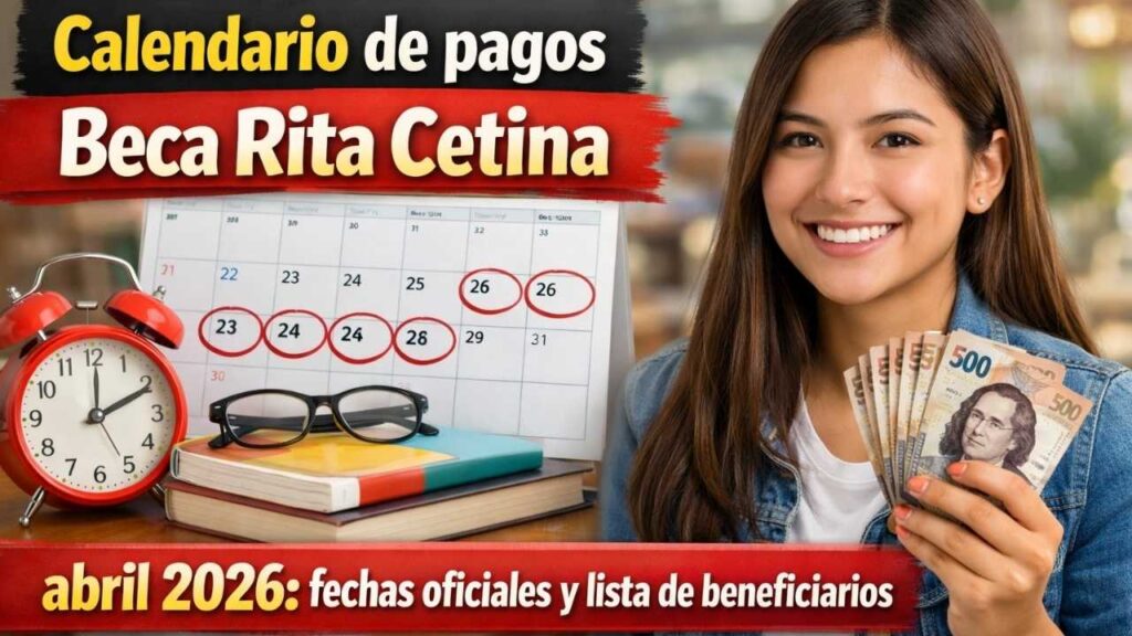 Calendario de pagos Beca Rita Cetina abril 2026: fechas oficiales y lista de beneficiarios