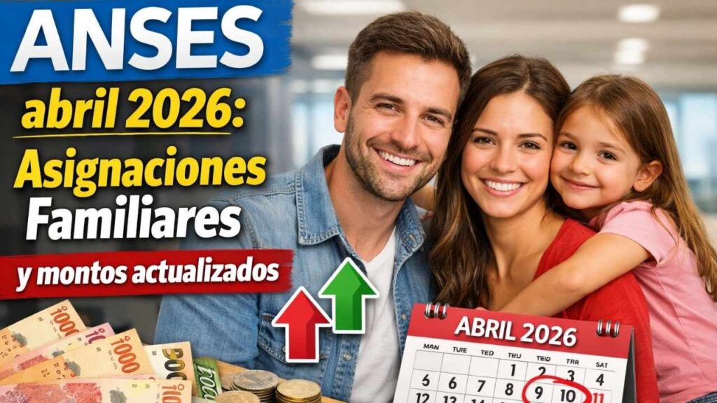ANSES abril 2026: Asignaciones Familiares y montos actualizados