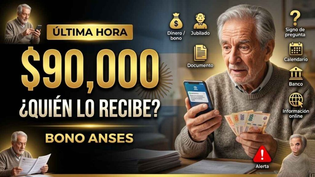 Bono ANSES de $90,000 para jubilados quién lo recibe, cómo tramitarlo online y fecha de cobro en abril 2026