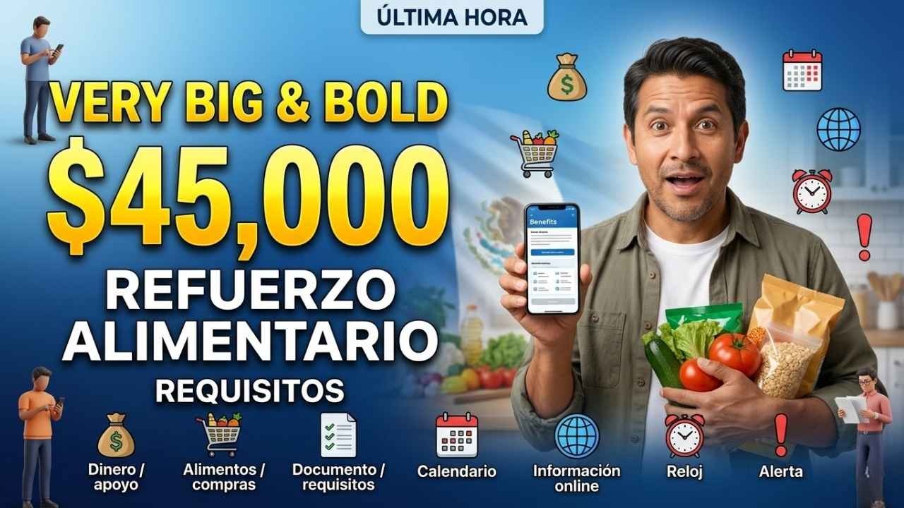 Refuerzo alimentario de $45,000 requisitos para adultos sin ingresos y día de acreditación en abril